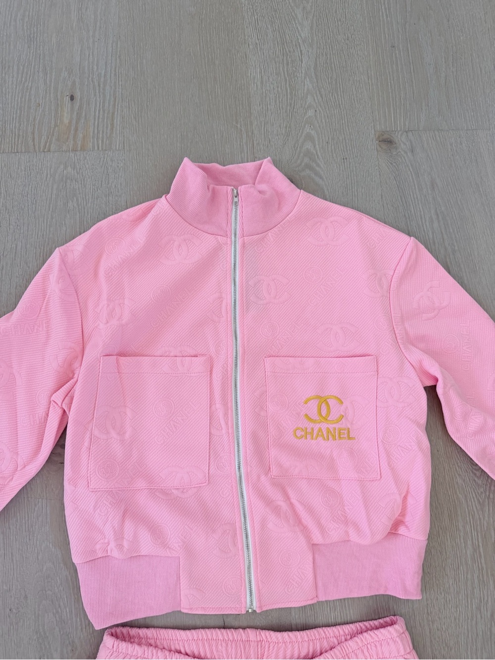 CHANEL Pink Two-Piece Matching Set Tracksuit Lounge Set size Large - Picture 10 of 15